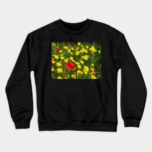 Poppy and Corn Marigolds Crewneck Sweatshirt